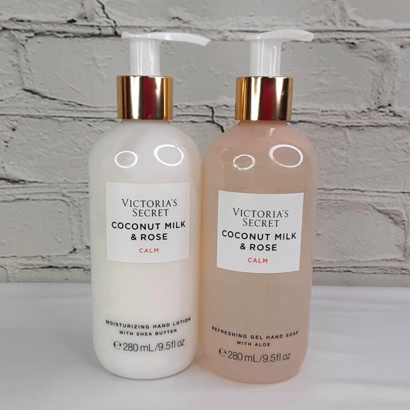 VICTORI'A SECRET 'CALMING' 'COCONUT MILK & ROSE' HAND CARE 2~PIECE SET - Picture 1 of 16